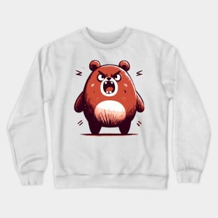 Cartoon angry bear Crewneck Sweatshirt